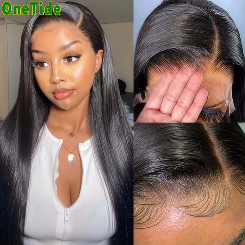 Straight Lace Front Wigs Human Hair 26Inch Brazilian Virgin 13x4 Lace Front Human Hair Wig 180% Density Frontal Wigs Human Hair