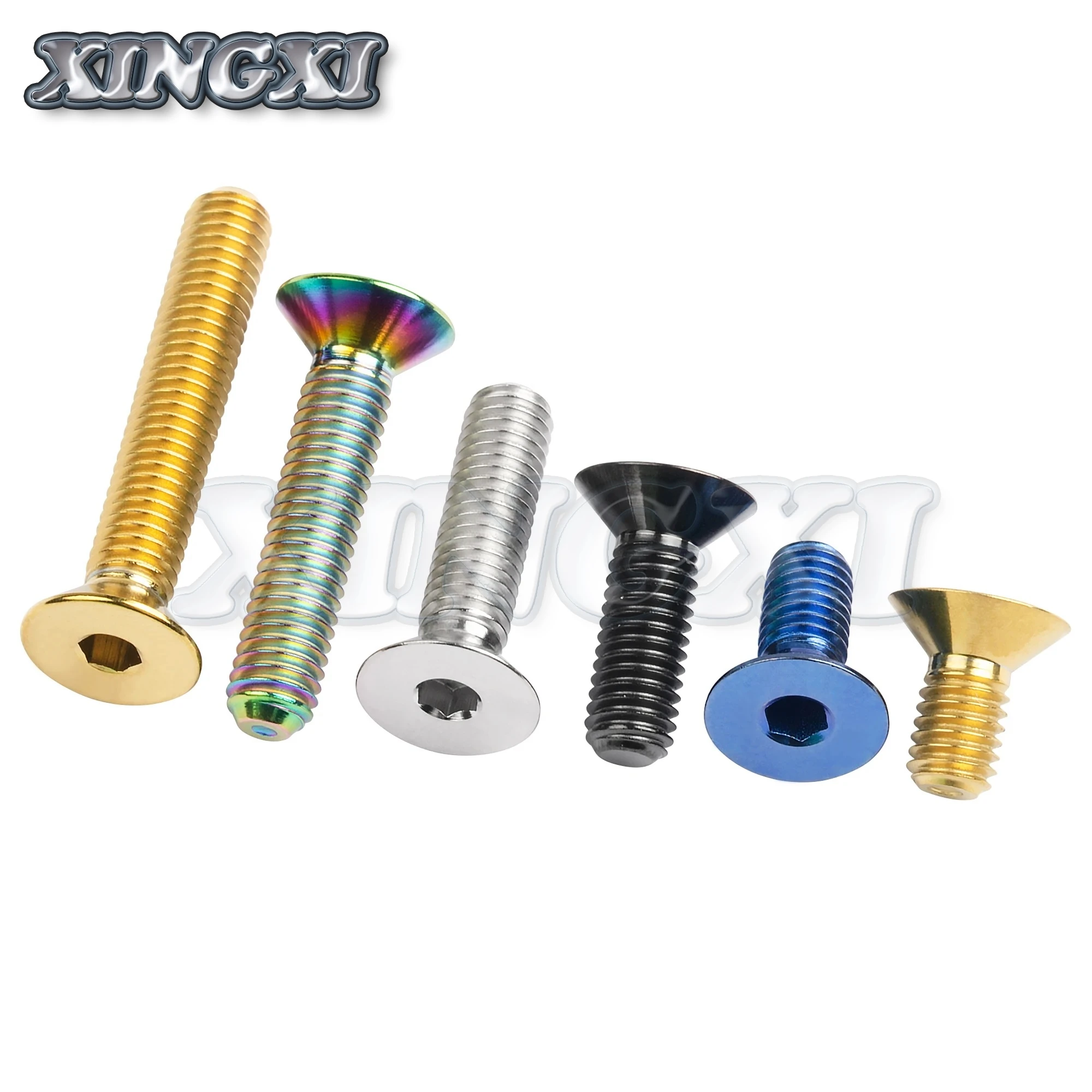 Xingxi Titanium Ti M5x10 12 15 20 25 30mm Allen Key Flat Countersunk Head Screw Bolt