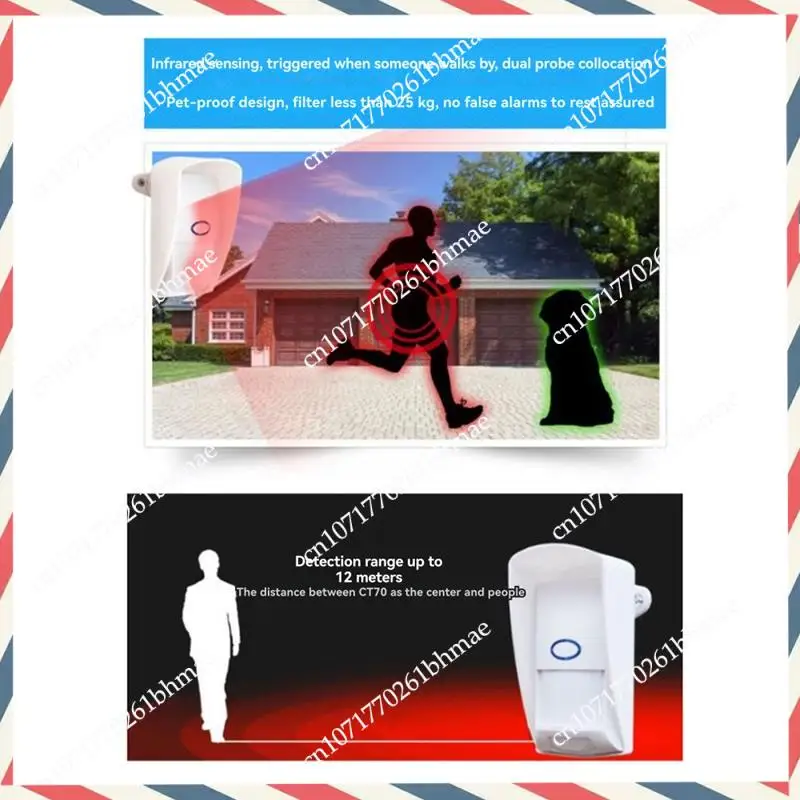 -A21Z 433Mhz Outdoor Waterproof Wireless Infrared Detector Long Range For Home Security Systems Wifi/GSM Alarms