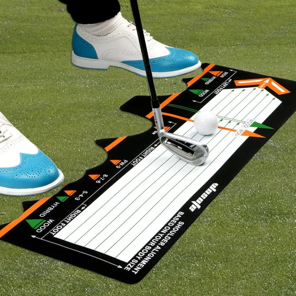 

Golf Training Swing Mat Portable Golf Alignment Golf Practice Equipment Golf