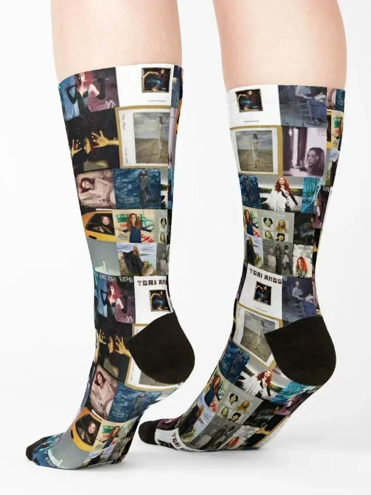 Tori Amos Album Records Collage Collection Print Socks gift winter gifts sports and leisure man Socks For Girls Men's