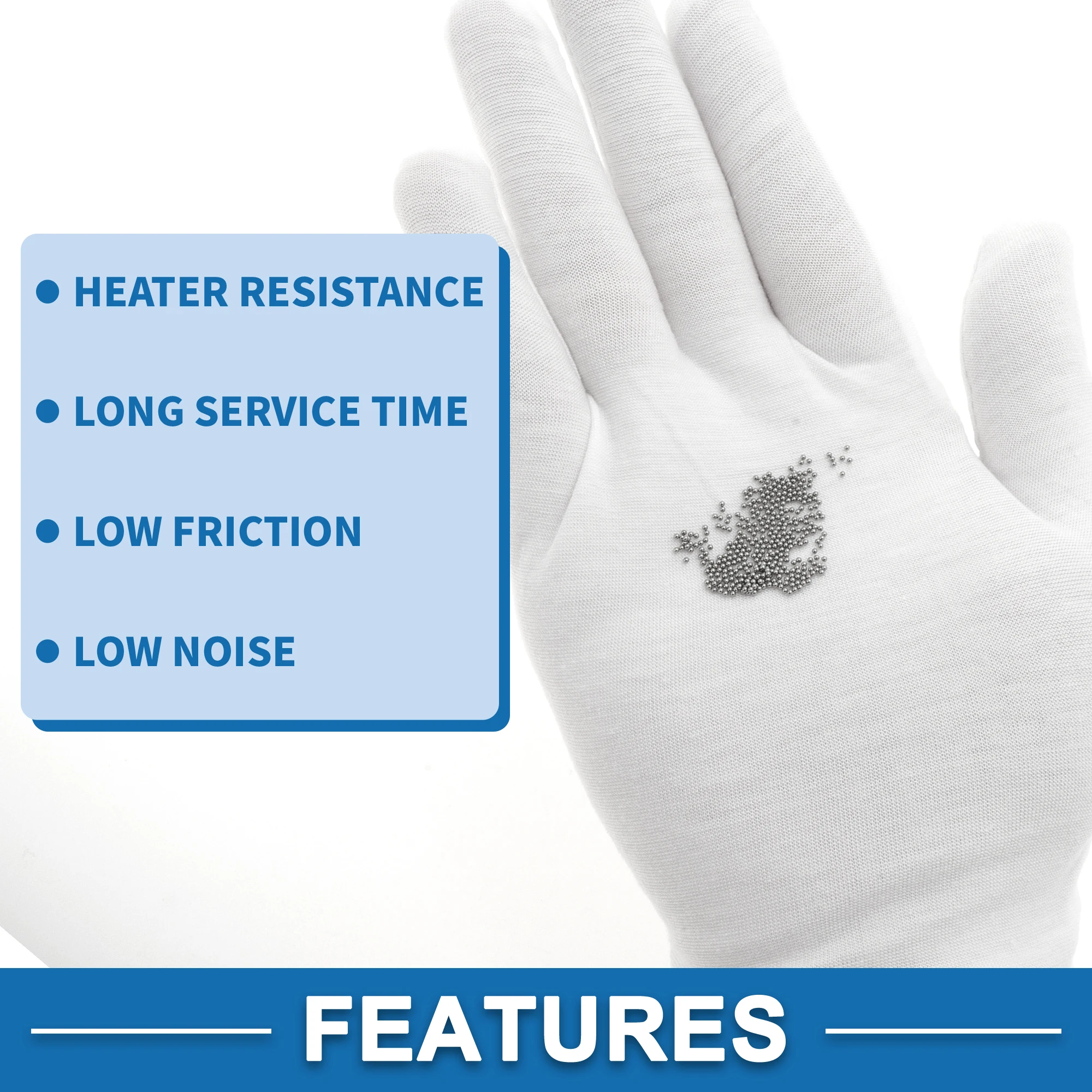 X Autohaux 1.3 ملم محمل كروي فولاذي G16 كرة دقيقة فضية اللون 600 قطعة #5