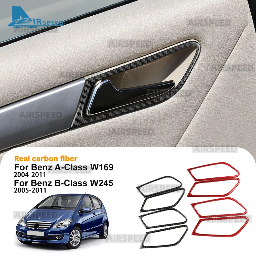 Echter weicher Carbonfaser-Aufkleber für Mercedes Benz A B KLASSE W169 W245 2004 2005 2006 2007 2008 2009 2010 2011 Türgriffrahmen