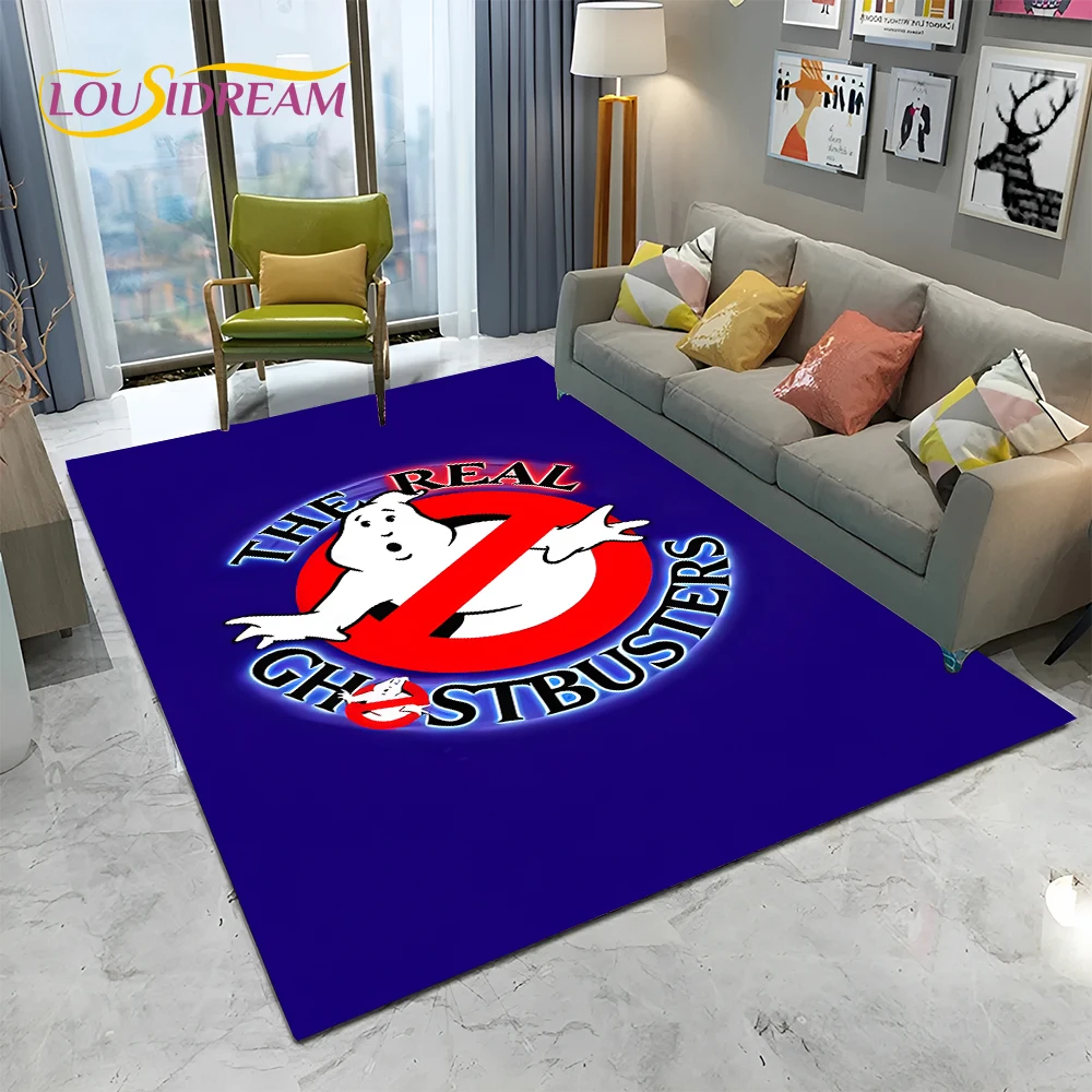 Horror Movie G-Ghostbusters Cartoon Carpet Rug for Home Living Room Bedroom Sofa Doormat Decor,Kid Area Rug Non-slip Floor Mat
