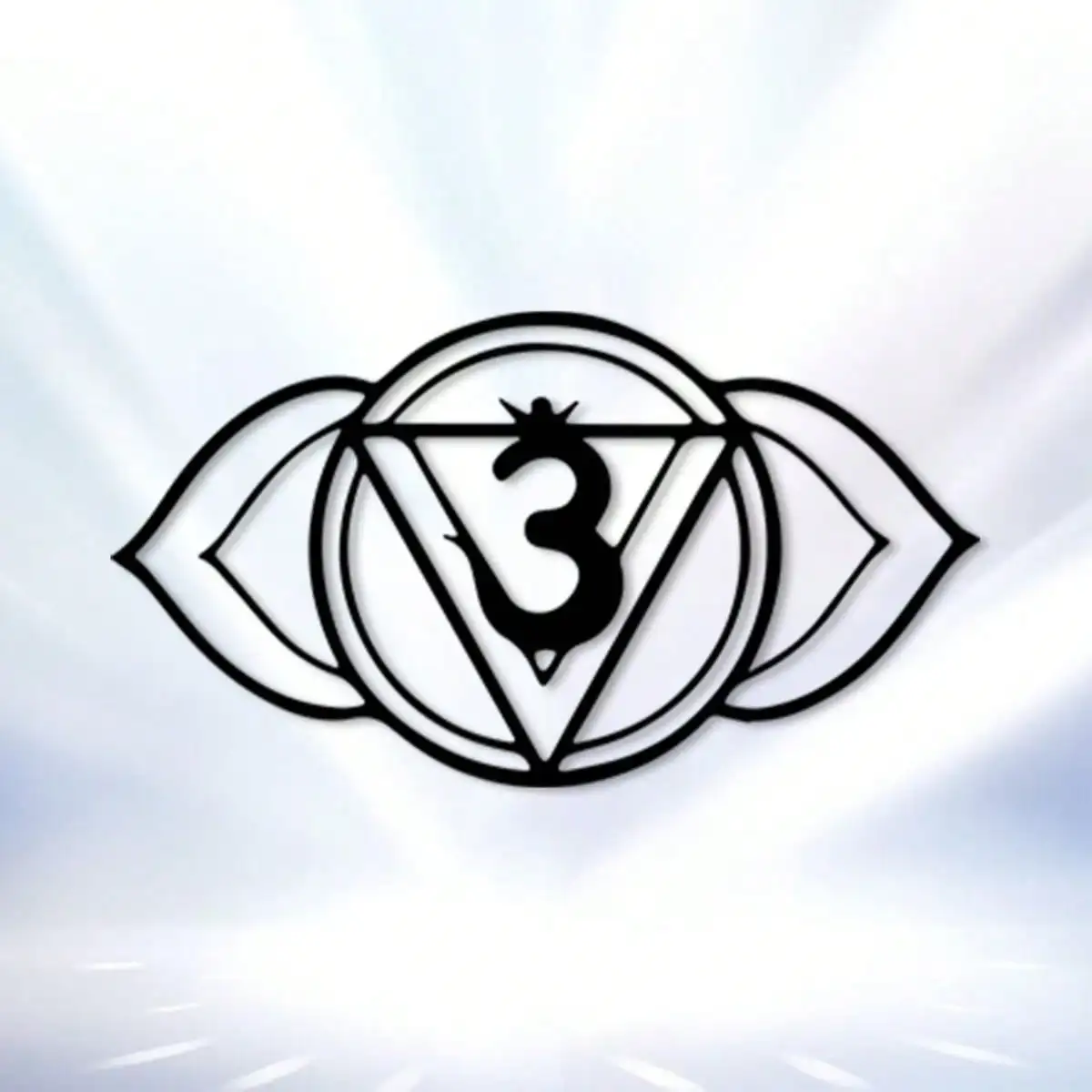 CIFBUY Iron Wall Art Ajna Chakra Third Eye Metal Sculpture Hanging Plaque Spiritual Home Decor Ornament