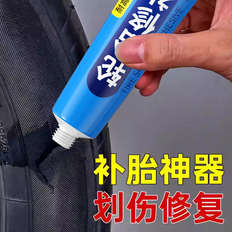 Auto Tire Sidewall Rubber Repair Glue, Tire Side Crack & Scratch Repair Adhesive, Seal and Fix Outer Tire Wall Damage