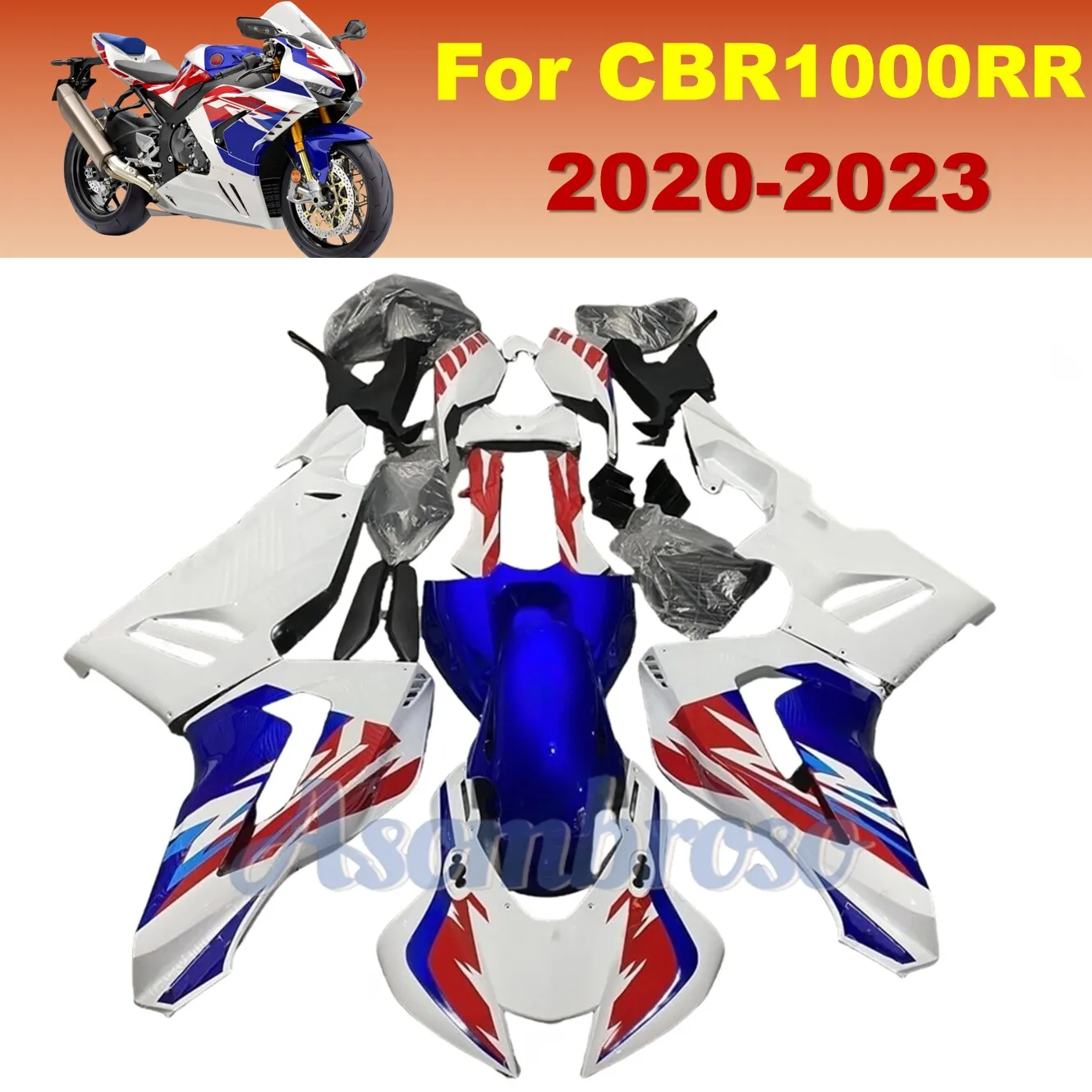 Classic style Fairing Kit for Honda CBR1000RR 2020 2021 2022 2023 Motorcycle Shell ABS Fairings CBR1000RR-R  20-23 white/blue