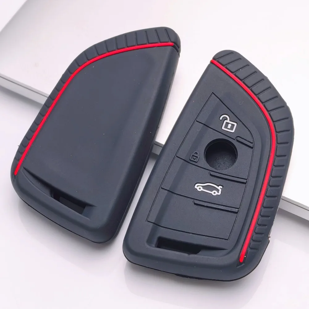 Silicone Keychain for BMW F48 F46 F10 F20 F30 X1 X2 X3 X4 X5 X6 Z4 1 2 3 4 5 6 7 Serie 7 Wallet Remote Car Holder Key Case Cover view 4