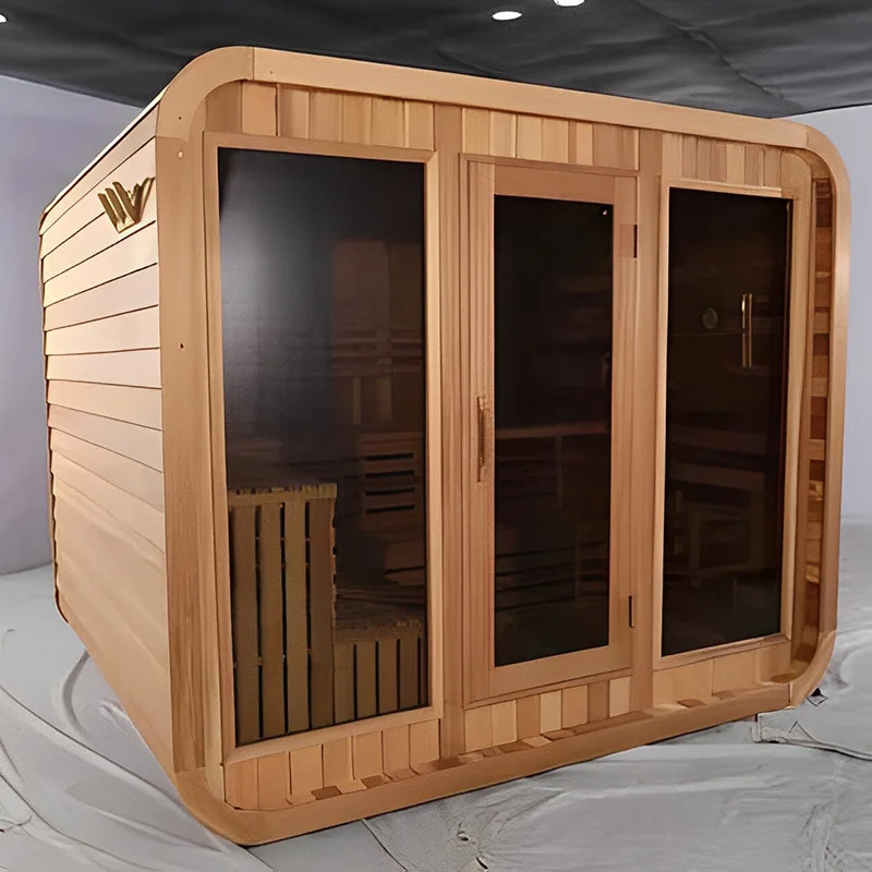 

Сауна-кабина Hemlock Cube с полным комплектом аксессуаров для уличной установки