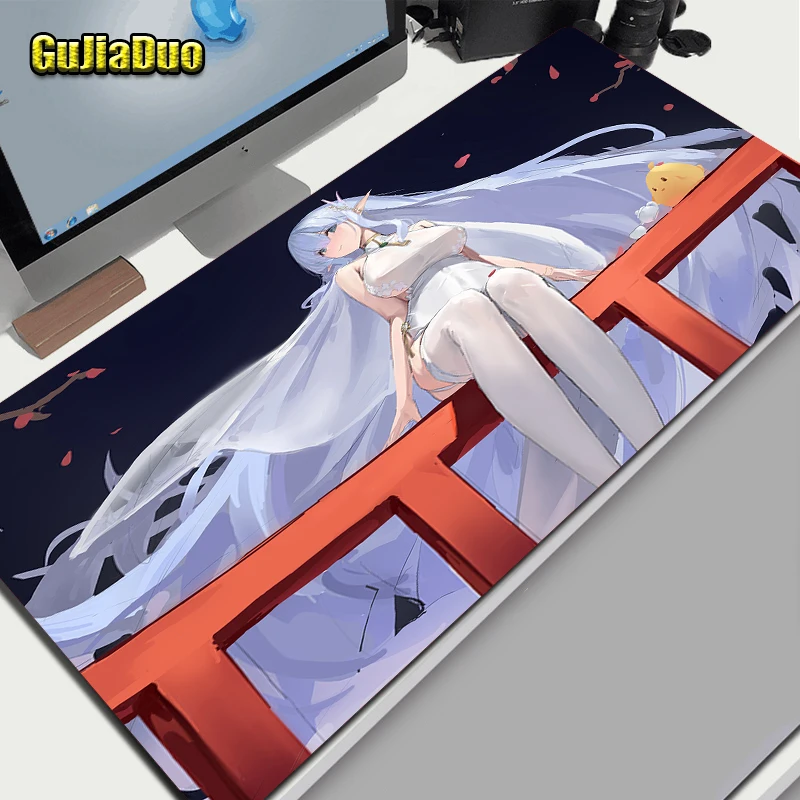 Alayo Azur Lane Sexy Anime Girl Mouse Pad Laptop alas bermain aksesoris game Kawaii Comic Mousepad Pc bantalan kabinet Gamer