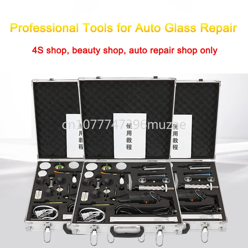 Crack Professional Accessories Toolbox Windshield Repair Drill Auto Glass Repair Kit Front Windshield Repair