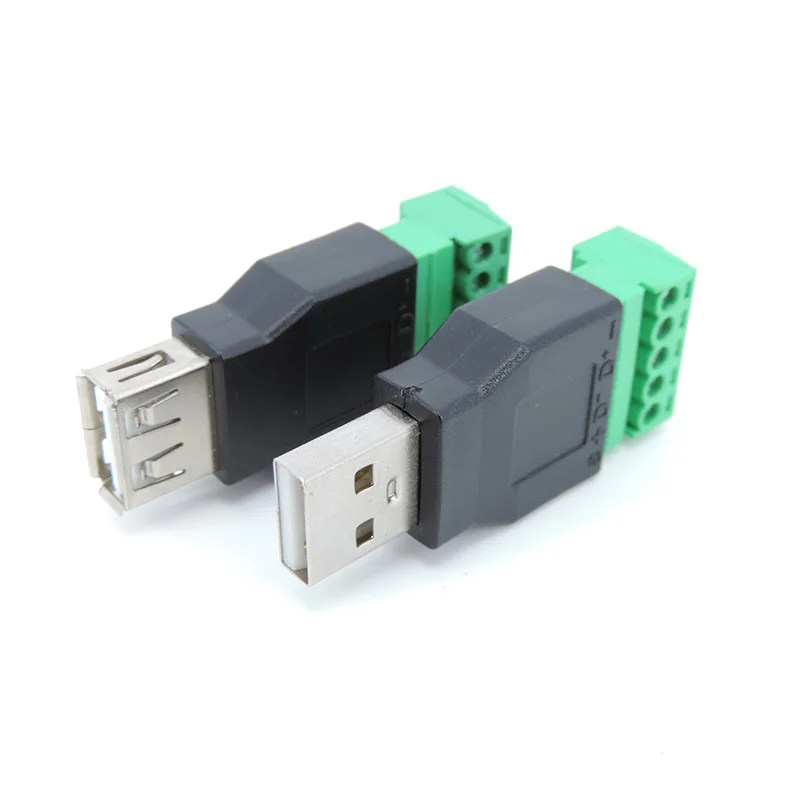 USB 2.0 tipo A maschio femmina A 5 Pin 5 Pin connettore A vite A Jack USB con scudo USB2.0 A spina terminale A vite E1