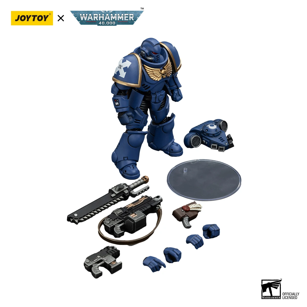 JOYTOY Warhammer 40,000 1/18 figurki Space Marines Ultramarines Outriders Brother Catonus Anime Model wojskowy