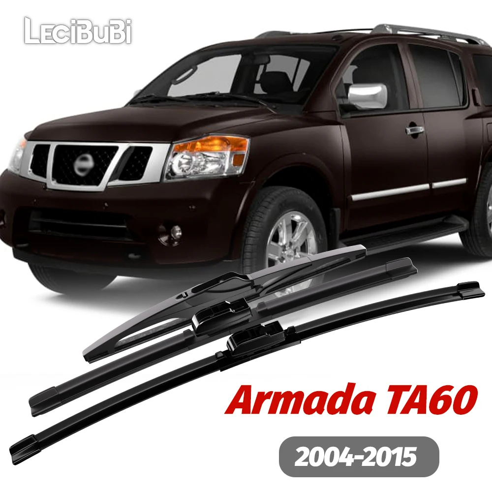 1 Juego de limpiaparabrisas delantero y trasero, limpiaparabrisas para Nissan Armada TA60 2004-2015 2005 2006 2007 2008, accesorios