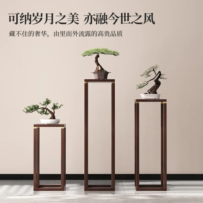 

Solid wood flower pot rack, indoor plant placement rack, Chinese ornament shelf balcony