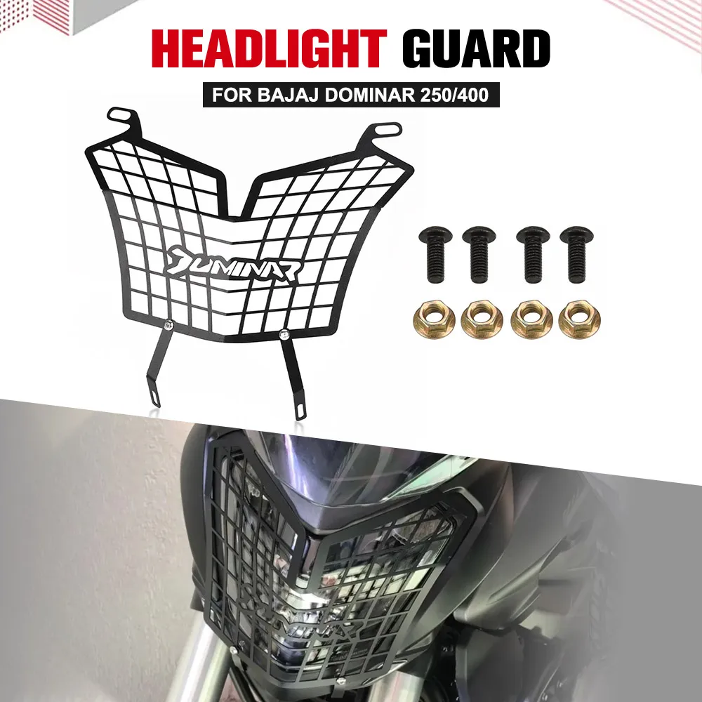 

Motorcycle Headlight Guard Cover Protection Grill For BAJAJ DOMINAR 250/400 Head Light Protector Grille Fluid Reservoir Radiator