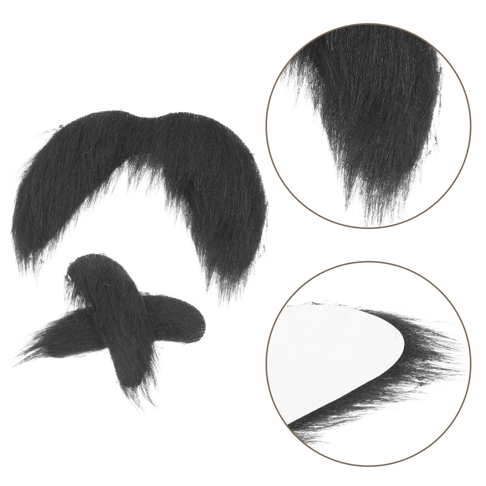

3Pcs Realistic Fake Beard Eyebrows Set Self Adhesive Halloween Costume Cosplay Accessories Funny Mustache Thick Eyebrows