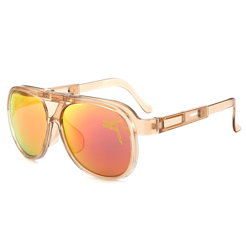 Flip-Up-Punk-Sonnenbrille, Steampunk-Sonnenbrille, PITS OCTAL VIPERS TRABEC, Sport, Wandern, Radfahren, Vintage-Brille, Baseball-Brille – Detail 3
