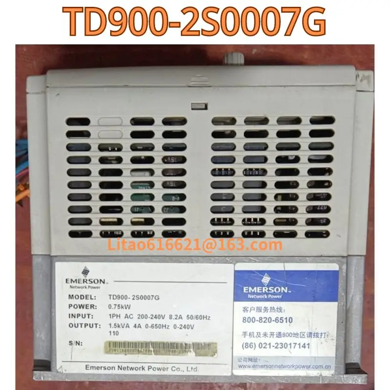 Used original frequency converter TD900-2S0007G 0.75KW 220V function test OK