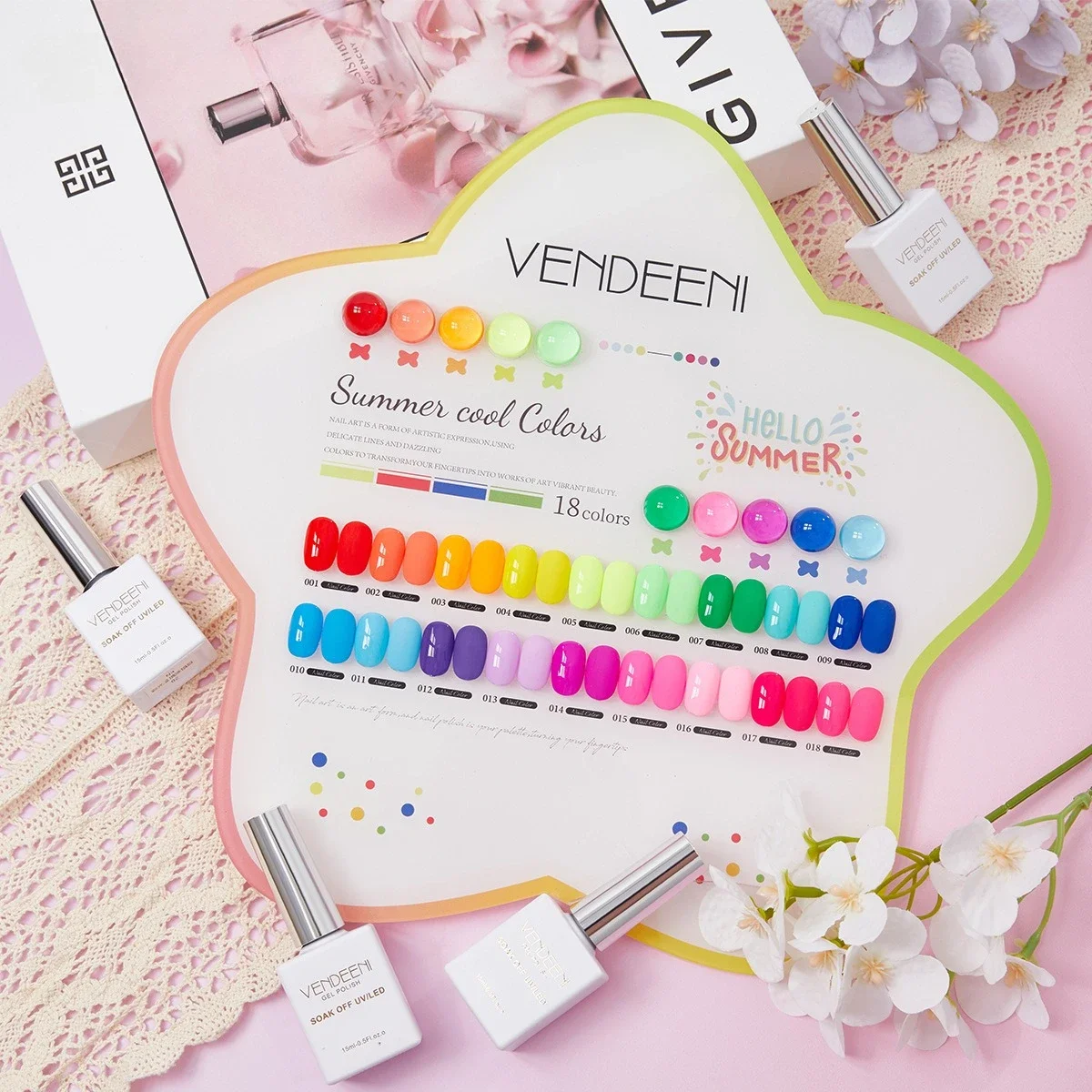 Vendeeni 18 Kleuren Macaron Serie Gel Nagellak Lente Zomer Semi Permanente UVLED Gel Vernissen Nail Art voor Manicure