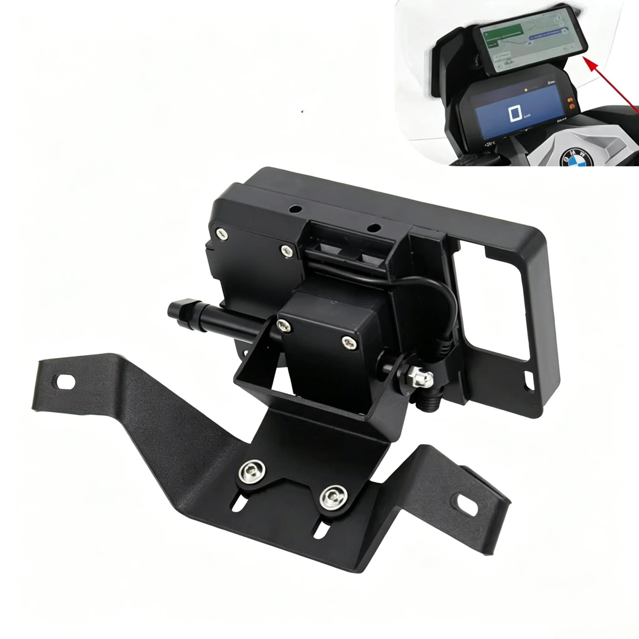 Motorcycle GPS Smart Phone Navigation Mount Bracket Adapter Mounting Holder For BMW C400X
