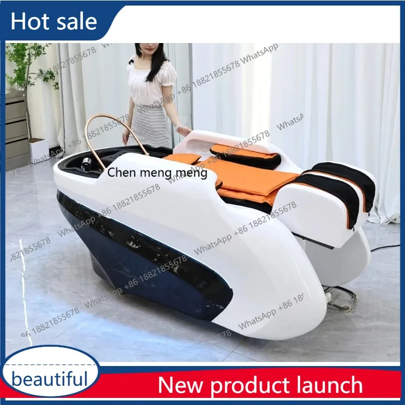 

A17 Custom luxury salon wash basin 4d full body electric massage spa beds wide shampoo bed