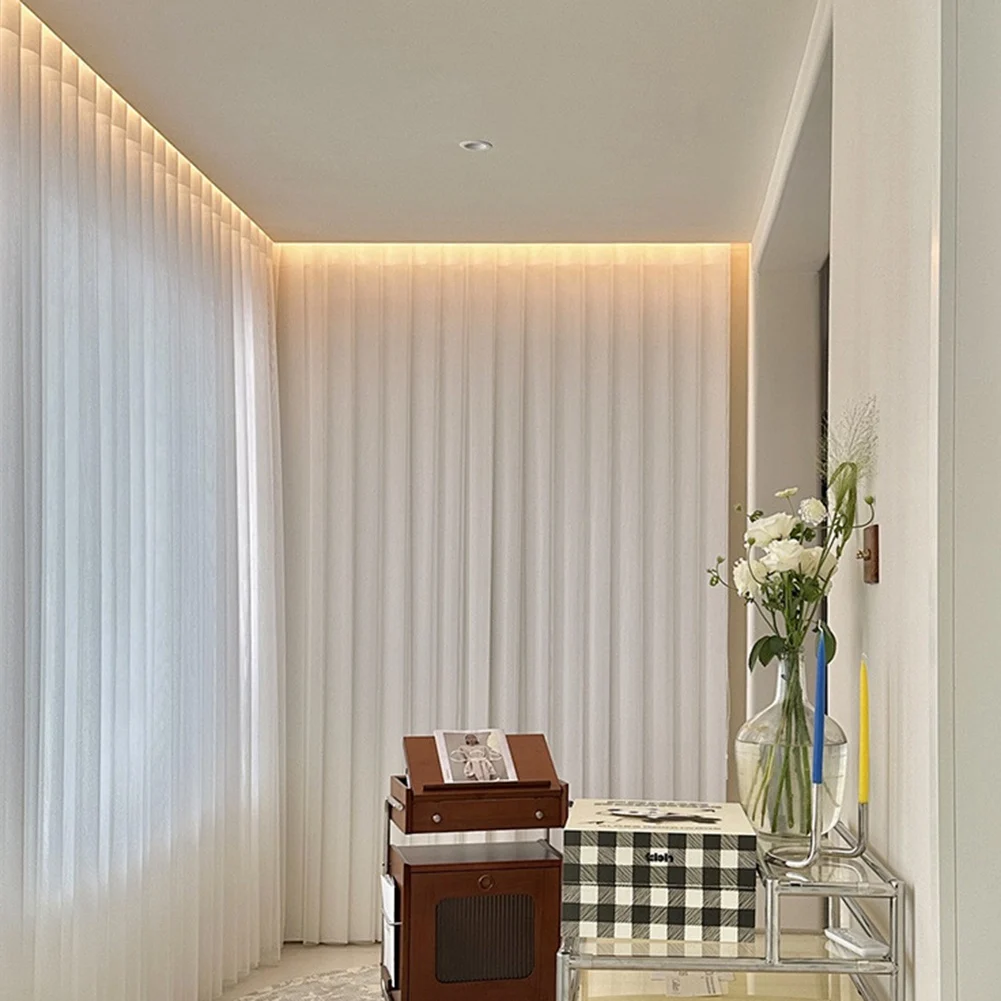 AAAN-Self-Adhesive 5M 24V Low Voltage COB LED Strip 320 Leds/M 8MM Width White Flexible Cabinet Light Strip Natural White Light
