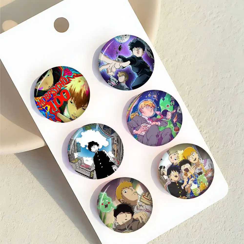 M-Mob Psycho 100 Anime Creator Blechpin-Anstecker, individueller Anime-Charakter, Old-School-Brosche, Cartoon-Kragenabzeichen, Schmuckgeschenk für Fans