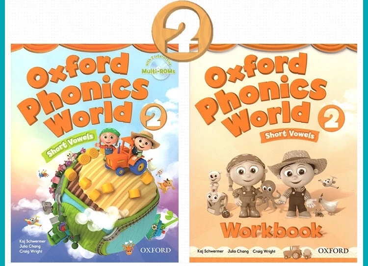 10หนังสือ Oxford ธรรมชาติการสะกดตำรา Oxford Phonics World 5 Textbook + 5 Workbook เด็กสอนภาษาอังกฤษการเรียนรู้ + CD