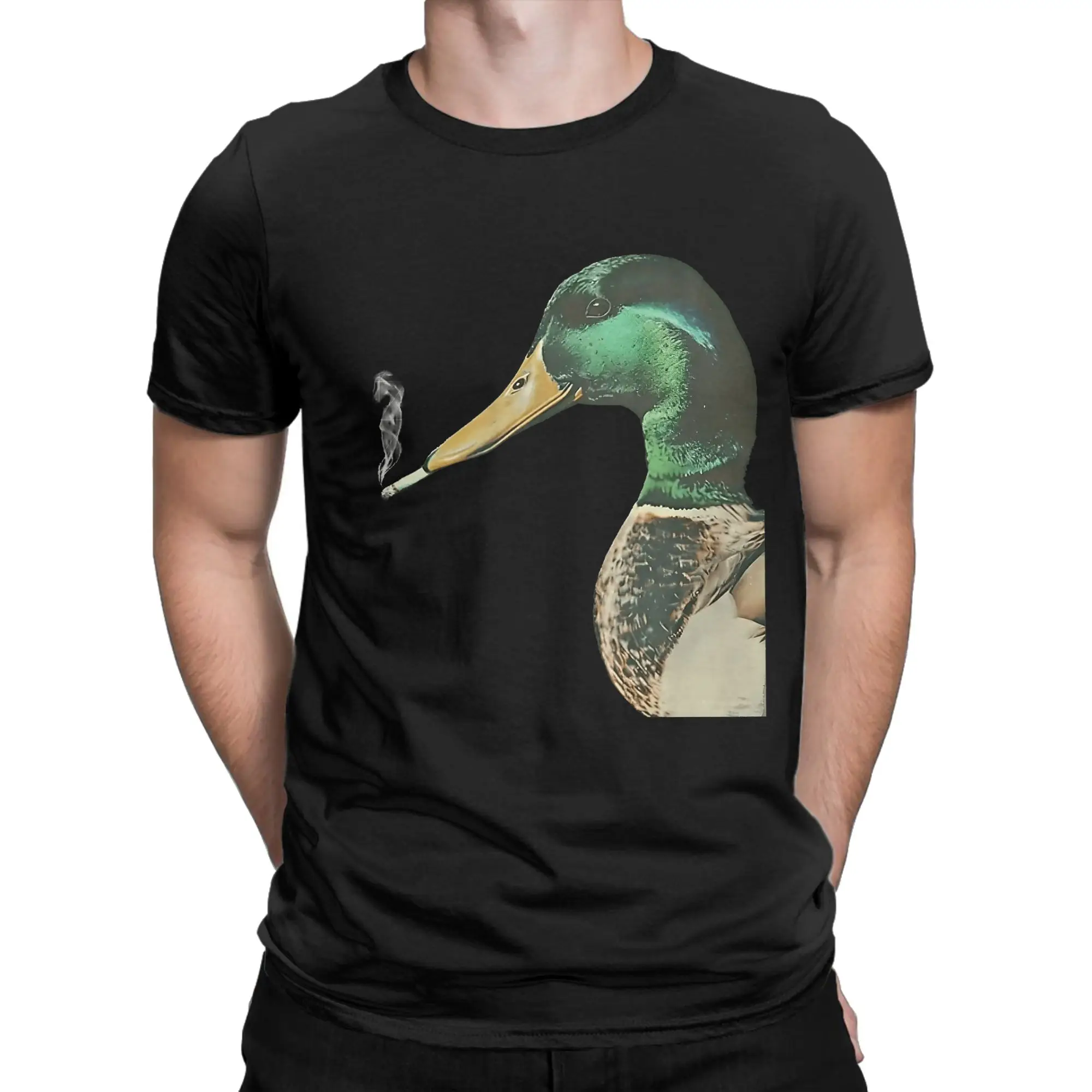 Mallard Smoking Cigarette Meme Funny Mallard Duck Hunting T Shirt Summer  Hipster T-Shirts Men 100 Cotton Crew Neck 5XL Top Tees