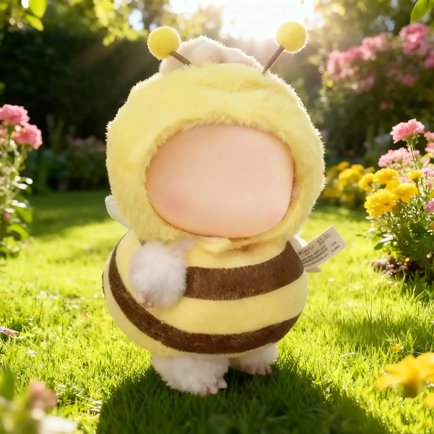 Adorable Bee Clothes for 17cm LABUBU Dolls, Outfits for Clothes Set, Cute Dolls Keychain Accessories (Doll Not Included)