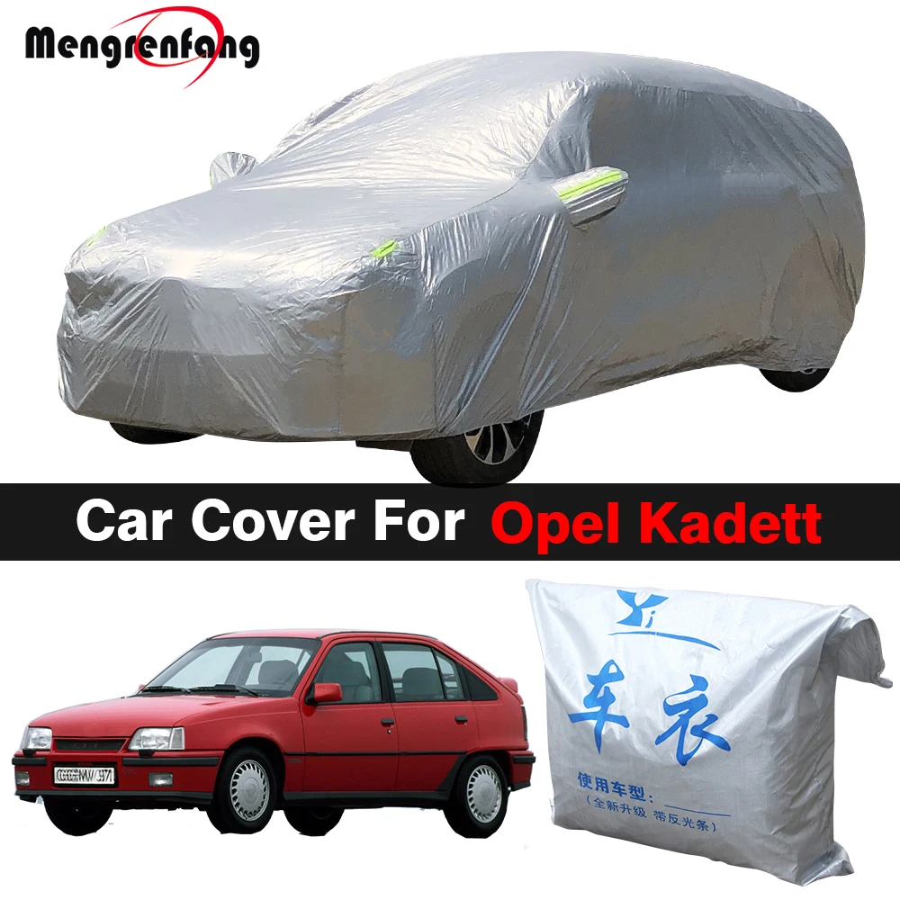 Full Car Cover Outdoor Anti-UV Sun Shade Rain Snow Protection Auto Cover Windproof For Opel Kadett D E 1979-1995