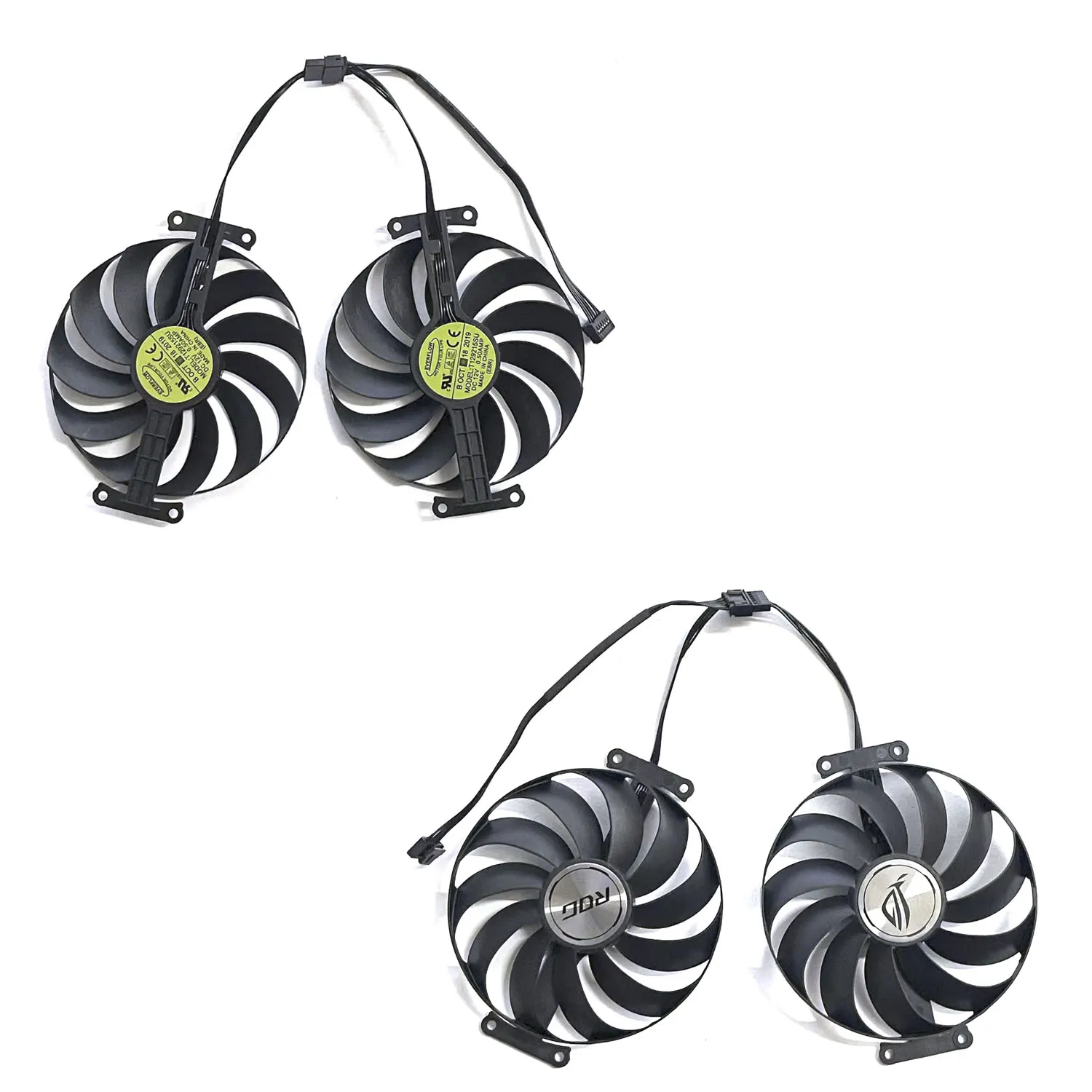 

6PIN T129215SU 95MM DC 12V 0.5A RX 6600XT GPU fan suitable for ASUS Radeon RX 6600 XT graphics card cooling