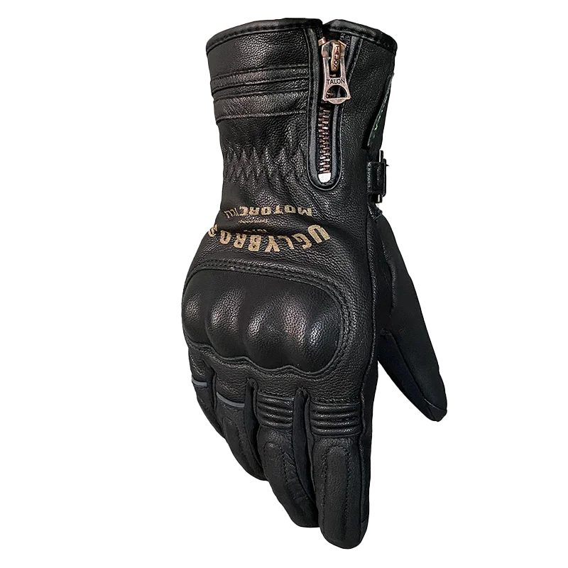 Uglybros Winter Warm waterproof Motorcycle Gloves Genuine Leather Scooter  Motocross Gloves Touch screen 3 Color  Size: S-3xL