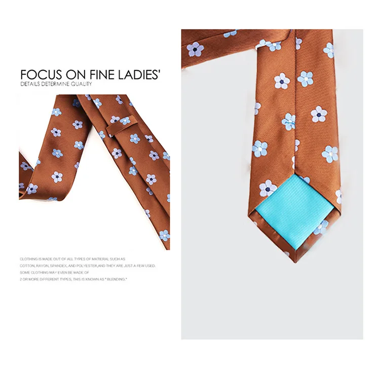 New Orange Red Business Tie Men Formal Fashion Polyester Tie Spring Color 7.5cm Width Neck Tie For Men