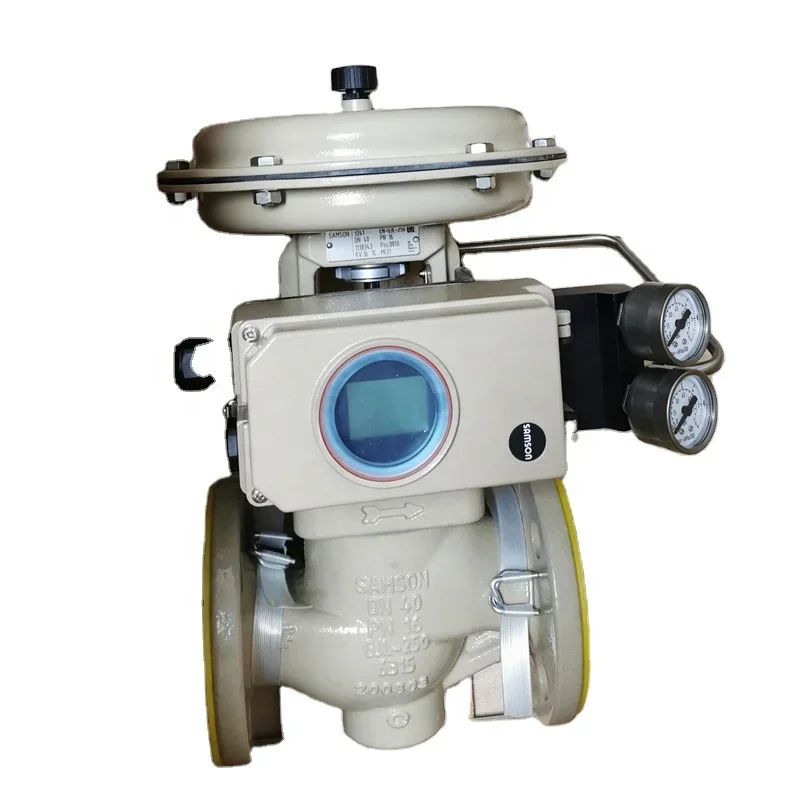 Pressure Control Valves Samson 3241 Ball Valve With 3730 Positioner And 3277 Actuator 4708 Regulator For Whole Valve Control