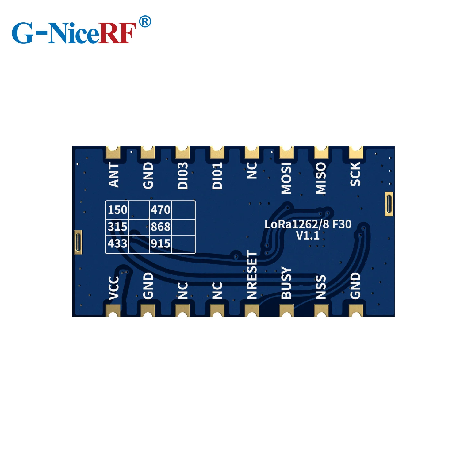 G-NiceRF |   2 SZT. LORA1262F30-T Konfigurowalny Moduł LoRa 150-960 MHz SX1262 33 dBm -148 dBm TCXO Wysoka Czułość Niski Pobór Prądu — zdjęcie produktu 2
