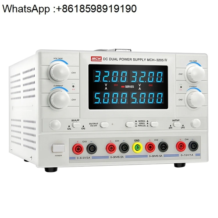 

High-power linear, dual-channel adjustable DC regulated power supply, experimental aging test ammeter maintenance