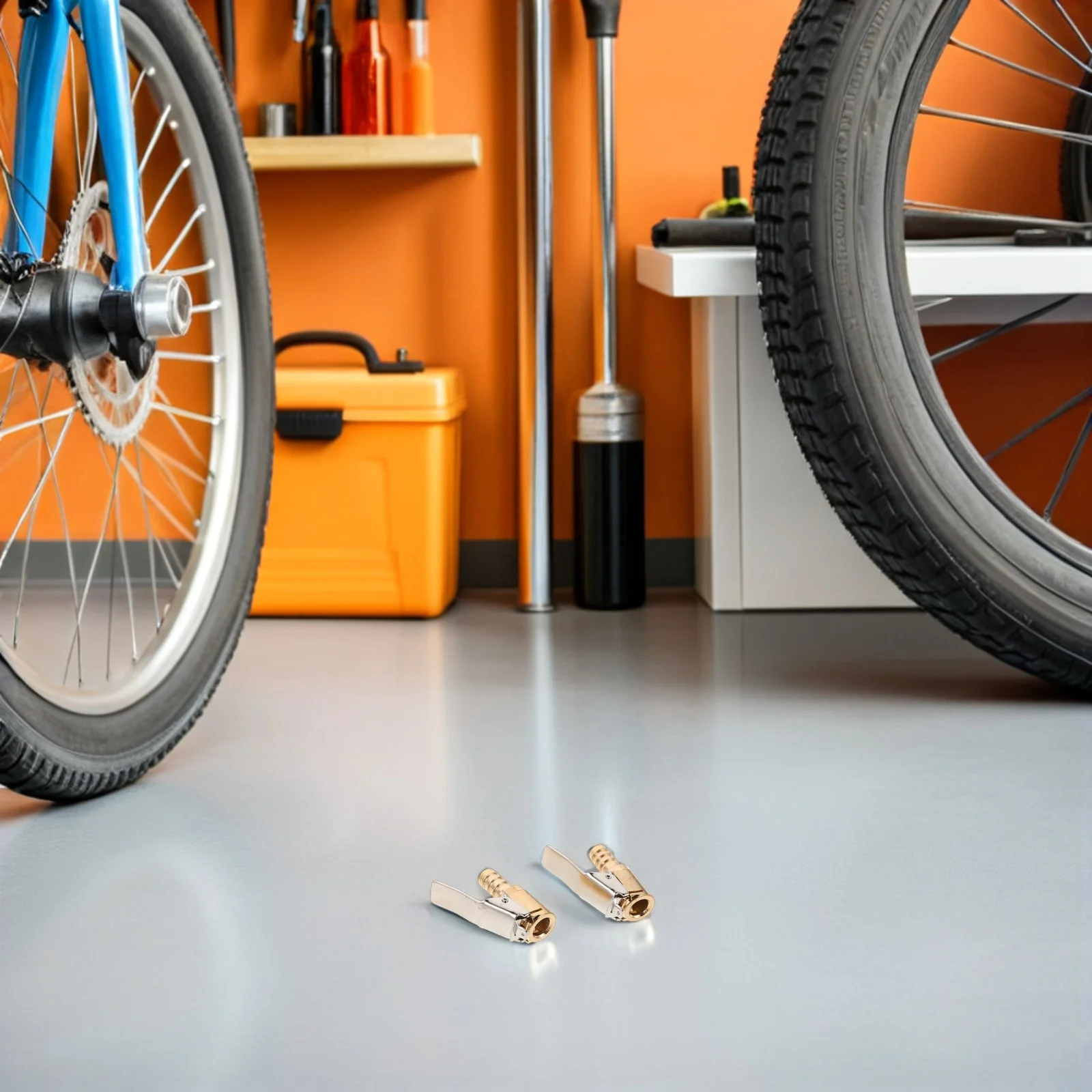 

2pcs 8Mm Quick Connect Tire Inflator Nozzle For Air Compressor Car Bike Motorcycle Inflation Valve Adapter Clip-On Sealing