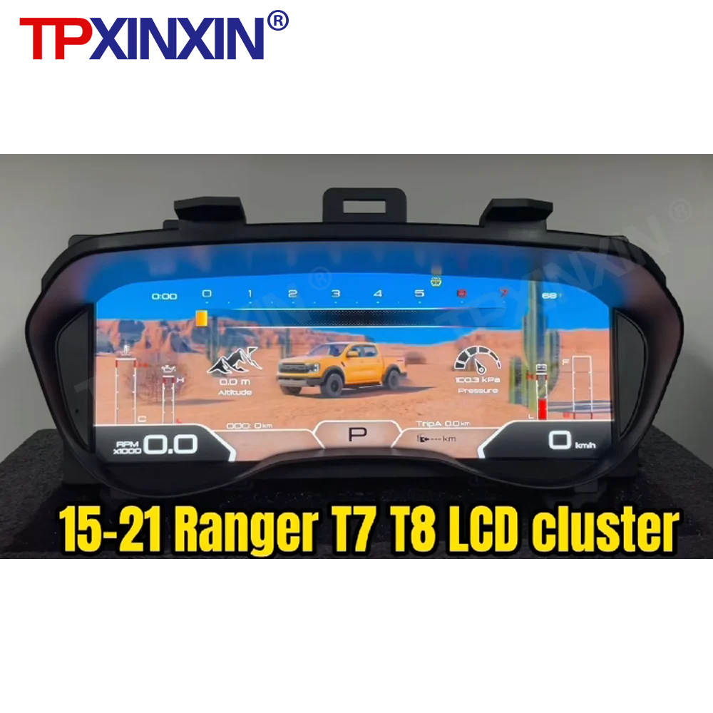 Panel de Instrumentos Digital para Automóvil de 12.3 Pulgadas para Ford Ranger T7 T8 2015-2021, Pantalla LCD, Velocímetro, Odómetro, Cabina Virtual 2din