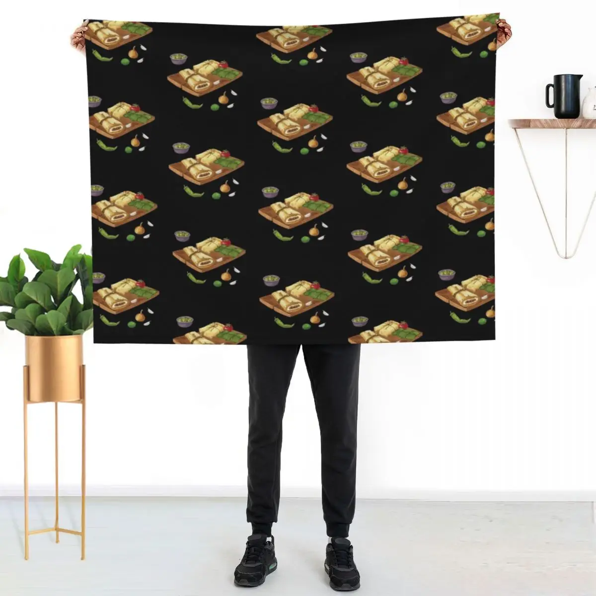 Tamales and Ingredients Throw Blanket For Decorative Sofa bed plaid Decorative Sofa Travel Decorative Beds Weighted Blankets