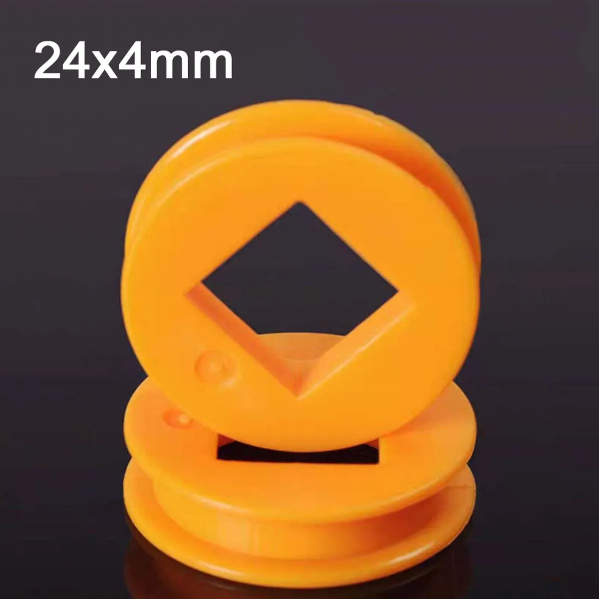 5Pcs Plastic Gear Pulley Dia 24/48/72mm Blue/White/Orange Belt Pulley Thickness 4mm Square Bore 12mm DIY Toy Parts Accessories