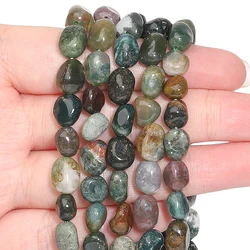 1pcs 8-10mm Irregular Natural Indian Agate Stone Beads Loose Beads for Jewelry Making Diy Bracelet Accessories