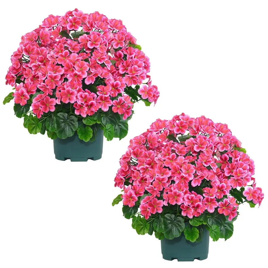 

Topiary for Outdoors 20 Potted Plant Fake Geraniums BushUV Resistant Artificial Outdoor Plant for Front Porch, Garden, Yard, Pat