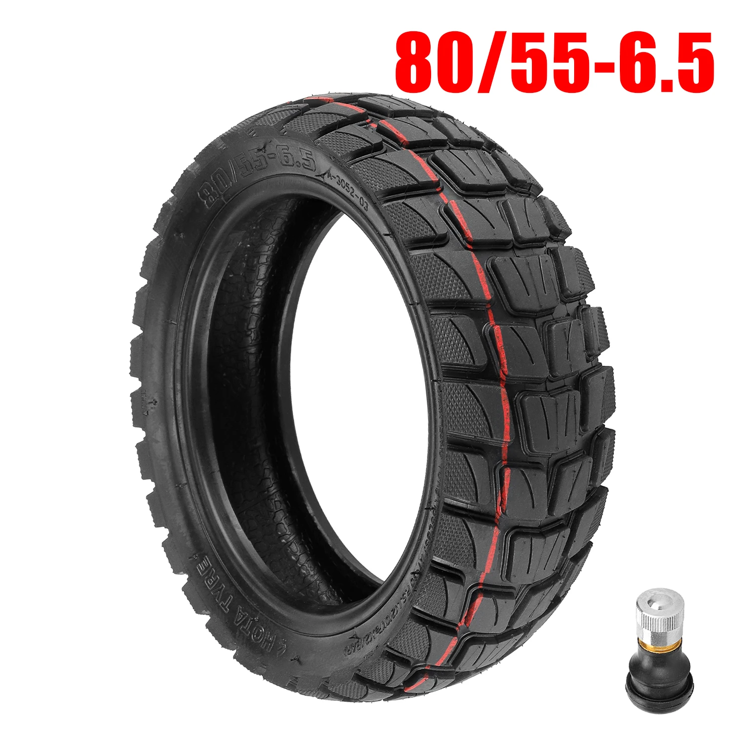 10 Inch 80/55-6.5 Off-Road Tubeless Tire For Electric Scooters High-Quality Super Wear-resistant Non-slip Tire Accessories Parts