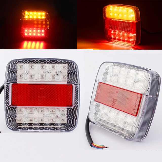 1/2Pcs 12V Samochodowe tylne światło przyczepy samochodowej Samochodowe 20 LED Tylne światło tylne Kierunkowskaz Tylne lampy Wodoodporne części tylne