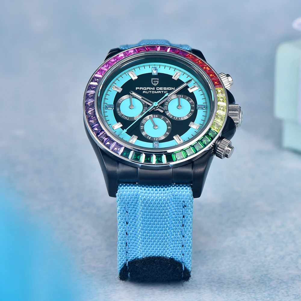 PAGANI DESIGN New 40MM Rainbow Circle Men's Watch Multi functional Automatic Watch Men's Luxury Sapphire Glass Waterproof