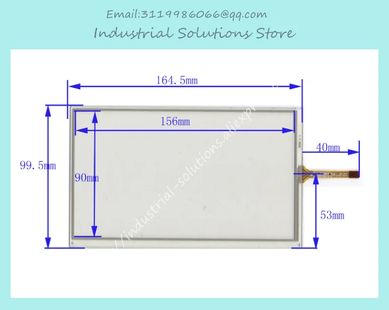 New 165*100mm 7 Inch Touch Panel For KDT-4357 KE-BA Company Industrial Screen Touch Screen 165*100 XWT659