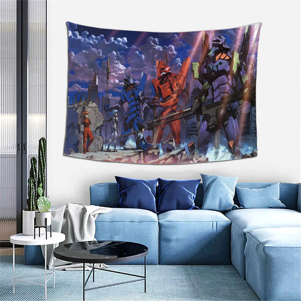 E-Evangelions Anime Bunter Wandteppich Dekorieren Wandteppich Niedliche Geschenkflaggen