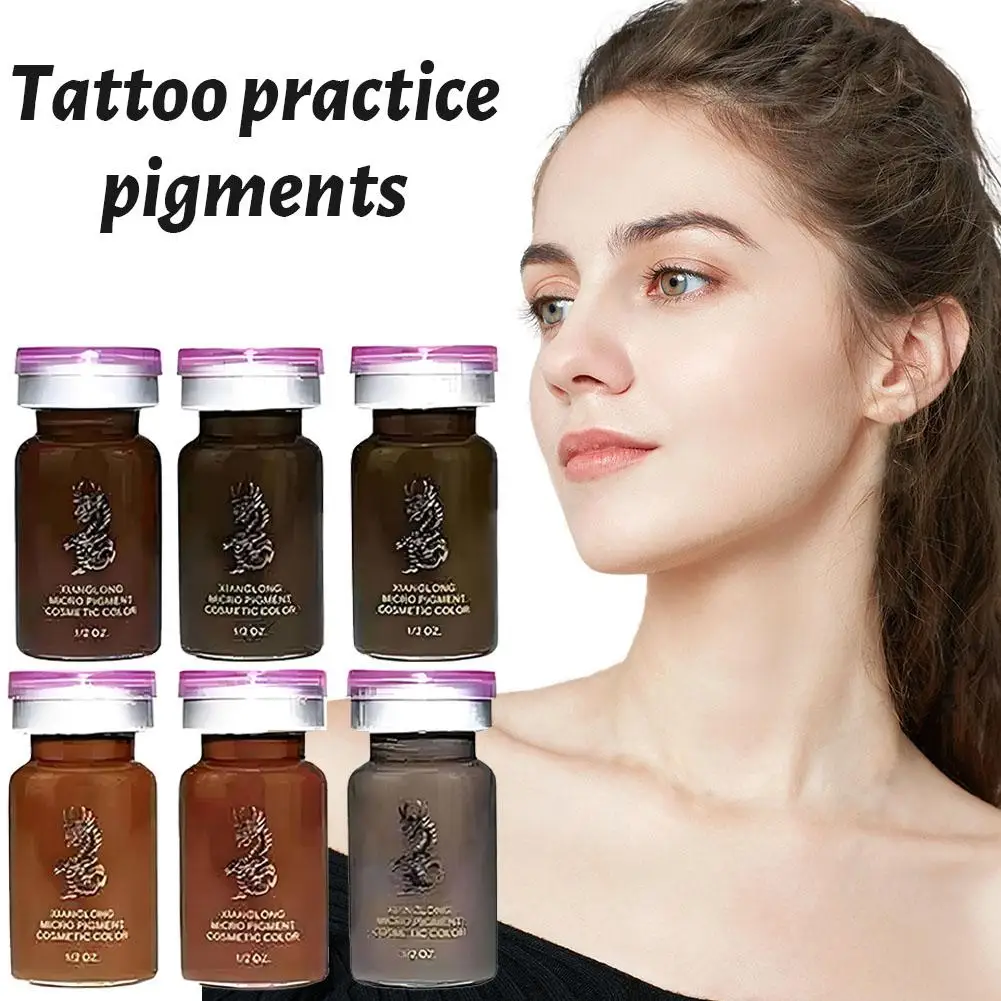 Equipamento de tatuagem tinta pigmentada pequena, tatuagem prática, cor preta e vermelha material, 10ml, U4H1